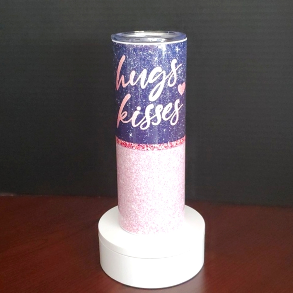 Custom 20oz Stainless Steel Tumbler - Hugs & Kisses